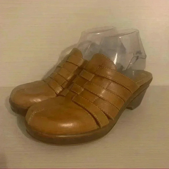 Dr. Scholls Brenna Woven Leather Clogs - Picture 1 of 10